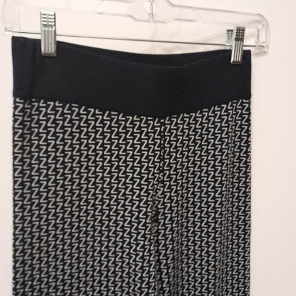 Zara Knit- Navy Pants w/white Z pattern - Picture 2 of 3